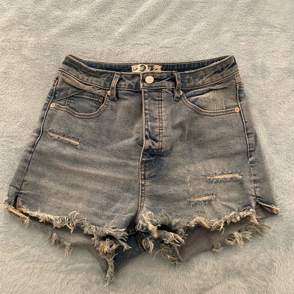 Jean shorts.